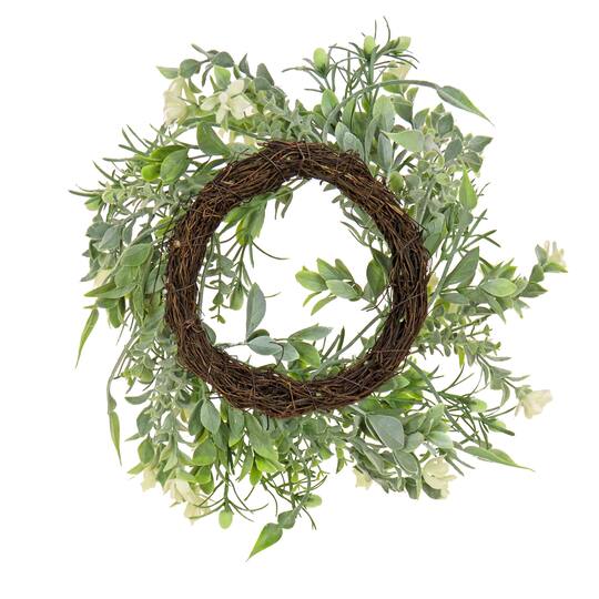 14" Spring Mixed Blossoms Table Wreath